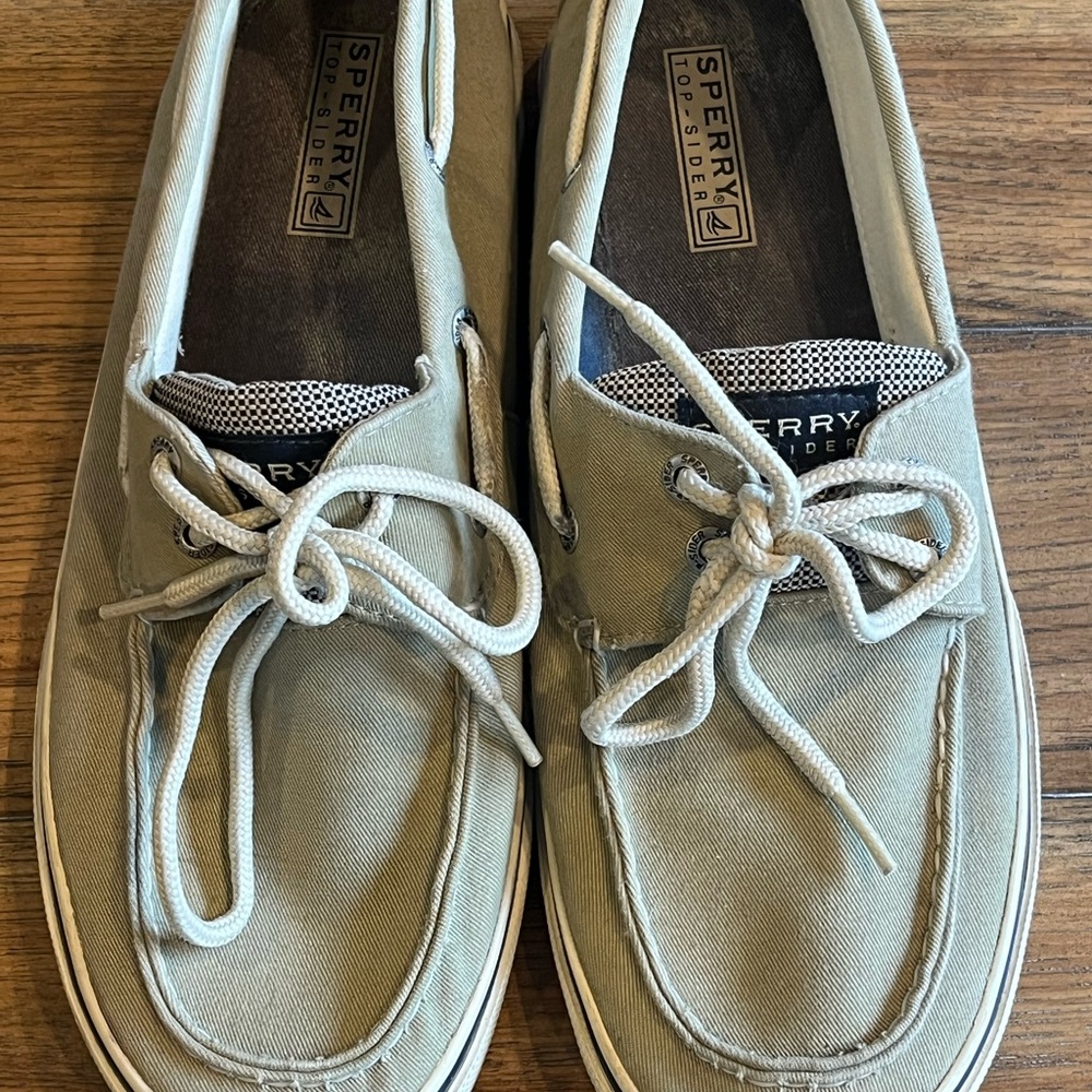 Sperry Gray Boat Shoes with Slip-On Style and Soft Material